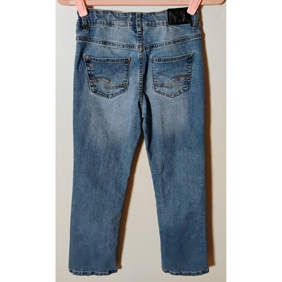 Silver Jeans Boys Size 8 Triple-5 Zane Straight Whiskered Denim‎ Pants - Picture 2 of 7